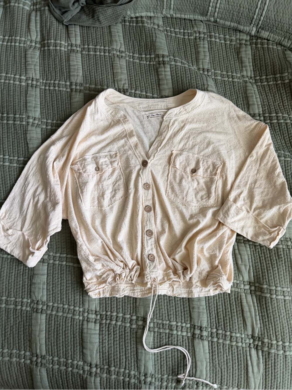 We The Free by Free People Button Down Cream Top
